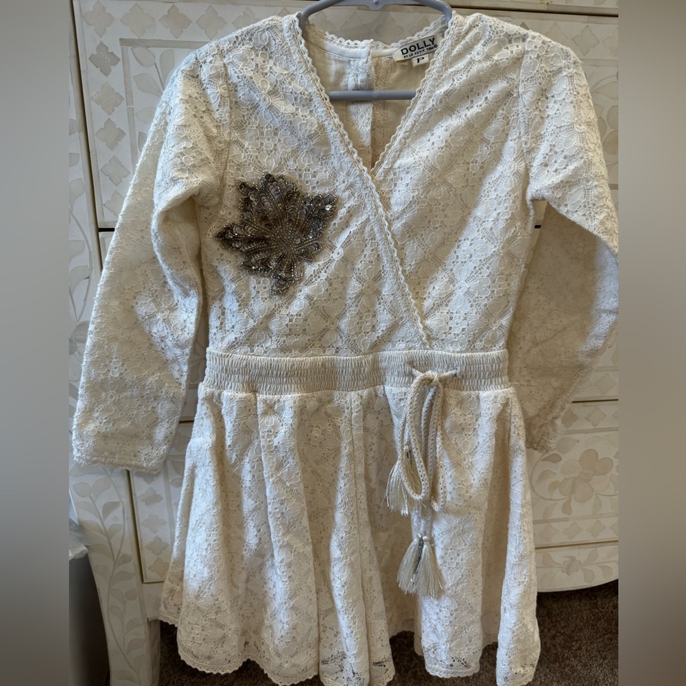 Dolly Le Petit Tom - Lace romper with Beaded Accent